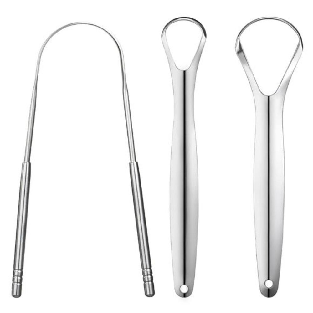 3 PCS Metal Tongue Scraper, Tongue Scrapers for Adults